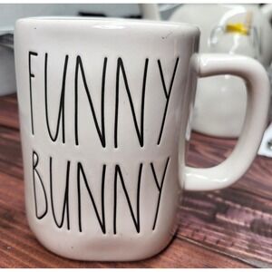 Rae Dunn EASTER BLUE FUNNY BUNNY MUG CUP‎